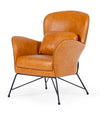 Modrest Kirk Modern Brown Eco Leather Accent ChairModel VGBNEC-059