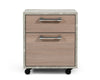 Nova Domus Boston Modern Brown Oak & Faux Concrete Office Small File Cabinet Model VGANBOSTON-FC-SMALL