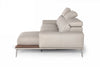 Lamod Italia Villeneuve Italian Modern Light Grey Leather Right Facing Sectional Sofa Model VGNTVILLENEUVE-LTGRY