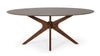 Modrest Prospect Modern Oval Walnut Dining Table Model VGMAMIT-5276-1
