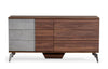 Nova Domus Palermo Italian Modern Faux Concrete & Noce Bodrum Bedroom Set Model VGACPALERMO-WAL-SET
