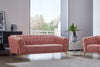 Divani Casa Aiken Modern Salmon Velvet Sofa Model VGMB-1960-S