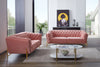Divani Casa Aiken Modern Salmon Velvet LoveseatModel VGMB-1960-L
