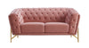 Divani Casa Aiken Modern Salmon Velvet LoveseatModel VGMB-1960-L