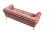 Divani Casa Aiken Modern Salmon Velvet LoveseatModel VGMB-1960-L