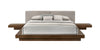 Modrest Tokyo Contemporary Walnut And Grey Platform BedModel VGMABR-90-WAL-GRAY