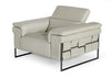 Divani Casa Shoden Modern Light Grey Leather Chair Model VGEV1858-CH