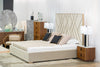 Modrest Eldora Glam Beige Velvet And Brushed Brass Bed Model VGVCBD1900-19