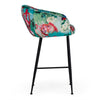 Roxann Contemporary Floral Velvet Bar Stool