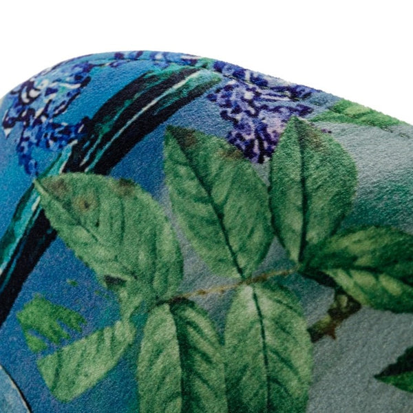 Roxann Contemporary Floral Velvet Bar Stool