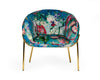 Modrest Falco Contemporary Floral Velvet And Gold Accent Chair Model VGEUMC-9581CH-A