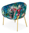 Modrest Falco Contemporary Floral Velvet And Gold Accent Chair Model VGEUMC-9581CH-A