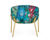 Modrest Falco Contemporary Floral Velvet And Gold Accent Chair Model VGEUMC-9581CH-A