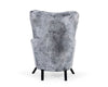Modrest Findon Glam Grey Faux Fur Accent Chair Model VGEUMC-9359CH