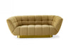 Divani Casa Granby Glam Mustard And Gold Fabric Loveseat Model VGODZW-946-LVST