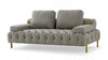 Divani Casa Ladera Glam Grey And Gold Fabric Loveseat Model VGODZW-9106-LVST
