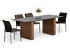 Modrest Maggie Modern Walnut And Black Ceramic Top Dining Table Model VGDWJ3555-1