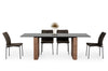 Modrest Maggie Modern Walnut And Black Ceramic Top Dining Table Model VGDWJ3555-1