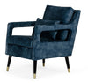 Divani Casa Doherty Mid Century Blue Accent Chair Model VGHK-F4008-20