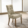 ACME Yotam Beige Fabric & Salvaged Oak Side Chair (Set-2) Model 77162