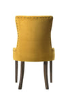 ACME Farren Yellow Velvet & Espresso Side Chair (Set-2) Model 77163