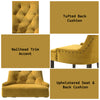 ACME Farren Yellow Velvet & Espresso Side Chair (Set-2) Model 77163