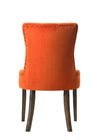 ACME Farren Orange Velvet & Weathered Oak Side Chair (Set-2) Model 77164