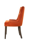 ACME Farren Orange Velvet & Weathered Oak Side Chair (Set-2) Model 77164