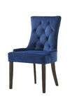 ACME Farren Blue Velvet & Weathered Oak Side Chair (Set-2) Model 77165