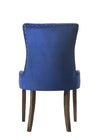 ACME Farren Blue Velvet & Weathered Oak Side Chair (Set-2) Model 77165