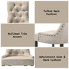 ACME Farren Beige Fabric & Weathered Oak Side Chair (Set-2) Model 77172