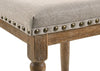 ACME Farsiris Beige Fabric & Weathered Oak Counter Height Stool Model 77177