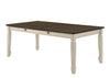 ACME Fedele Weathered Oak & Cream Dining Table Model 77190