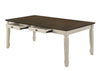 ACME Fedele Weathered Oak & Cream Dining Table Model 77190