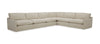 Divani Casa Fedora Modern White Fabric Sectional Sofa & Ottoman Model VGKKKF2637-B1223