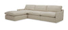 Divani Casa Fedora Modern White Fabric Sectional Sofa & Ottoman Model VGKKKF2637-B1223