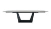 Modrest Baldwin Modern Grey Ceramic & Black Metal Extendable Dining Table Model VGNSGD8684-CB