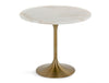Modrest Collins Glam White Marble & Gold Dining Table Model VGGMM-DT-1089