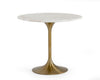 Modrest Collins Glam White Marble & Gold Dining Table Model VGGMM-DT-1089
