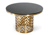 Modrest Kowal Glam Black Marble Dining Table Model VGGMM-DT-1426