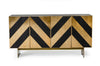 Modrest Perret Glam Black Ash & Brushed Brass Modern Buffet Model VGGMW-1330A-BUFF