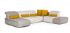 David Ferrari Natura Italian Modern Light Taupe Fabric Sectional Sofa With Manual Recliner Model VGFTNATURA