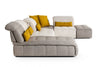 David Ferrari Natura Italian Modern Light Taupe Fabric Sectional Sofa With Manual Recliner Model VGFTNATURA