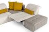 David Ferrari Natura Italian Modern Light Taupe Fabric Sectional Sofa With Manual Recliner Model VGFTNATURA