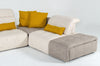 David Ferrari Natura Italian Modern Light Taupe Fabric Sectional Sofa With Manual Recliner Model VGFTNATURA