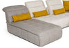 David Ferrari Natura Italian Modern Light Taupe Fabric Sectional Sofa With Manual Recliner Model VGFTNATURA