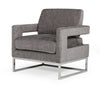 Modrest Edna Modern Dark Grey Fabric Accent Chair Model VGRHRHS-AC-201-GRY