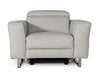 Accenti Italia Lucca Italian Modern Grey Armchair With Electric Recliner Model VGDDLUCCA-GREY-CH