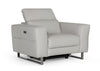 Accenti Italia Lucca Italian Modern Grey Armchair With Electric Recliner Model VGDDLUCCA-GREY-CH