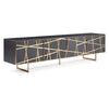 Kilson Modern Black Oak & Champagne Gold TV Stand